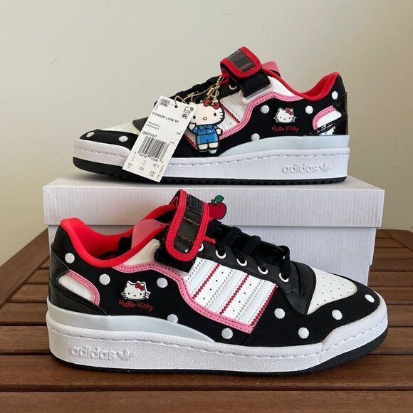 Adidas Forum Low Hello Kitty Polka Dot USA Women Size 8.5/UK 7(GW7167) - Picture 3 of 15